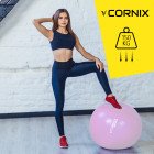 М'яч для фітнесу (фітбол) Cornix 55 см Anti-Burst XR-0361 Light Pink