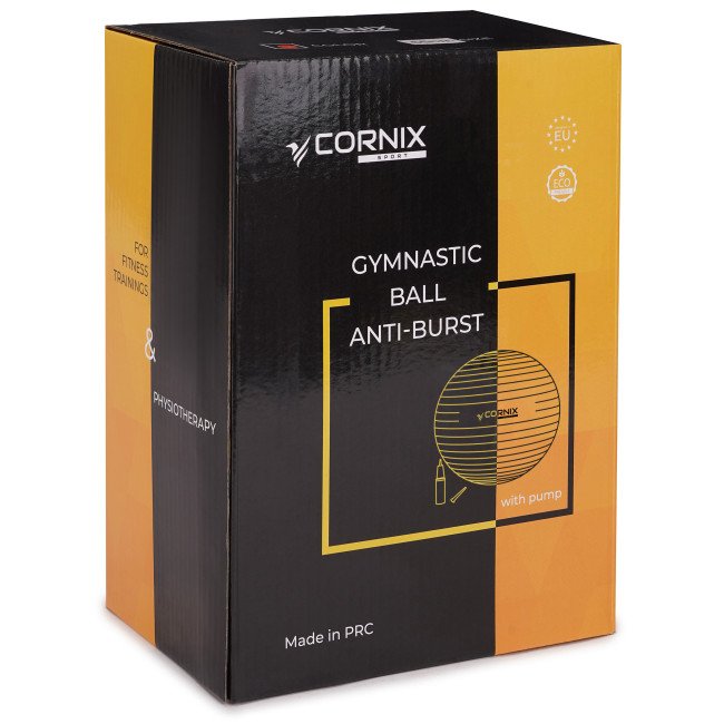 М'яч для фітнесу (фітбол) Cornix 55 см Anti-Burst XR-0361 Light Pink