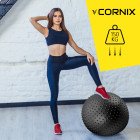 М'яч для фітнесу (фітбол) Cornix 65 см масажний Anti-Burst XR-0482 Black