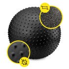 М'яч для фітнесу (фітбол) Cornix 65 см масажний Anti-Burst XR-0482 Black