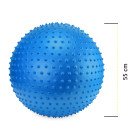 М'яч для фітнесу (фітбол) Cornix 55 см масажний Anti-Burst XR-0467 Blue