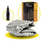 М'яч для фітнесу (фітбол) Cornix 55 см напівмасажний Anti-Burst XR-0463 Silver