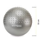 М'яч для фітнесу (фітбол) Cornix 55 см напівмасажний Anti-Burst XR-0463 Silver