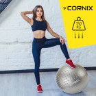 М'яч для фітнесу (фітбол) Cornix 55 см напівмасажний Anti-Burst XR-0463 Silver