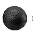 М'яч для фітнесу (фітбол) Cornix 65 см масажний Anti-Burst XR-0482 Black