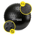 М'яч для фітнесу (фітбол) Cornix 65 см напівмасажний Anti-Burst XR-0474 Black