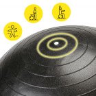 М'яч для фітнесу (фітбол) Cornix 65 см напівмасажний Anti-Burst XR-0474 Black