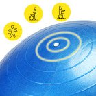 М'яч для фітнесу (фітбол) Cornix 65 см напівмасажний Anti-Burst XR-0475 Blue