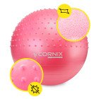 М'яч для фітнесу (фітбол) Cornix 65 см напівмасажний Anti-Burst XR-0477 Pink