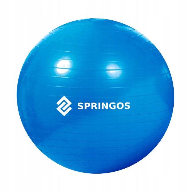 М'яч для фітнесу (фітбол) Springos 85 см Anti-Burst FB0009 Blue