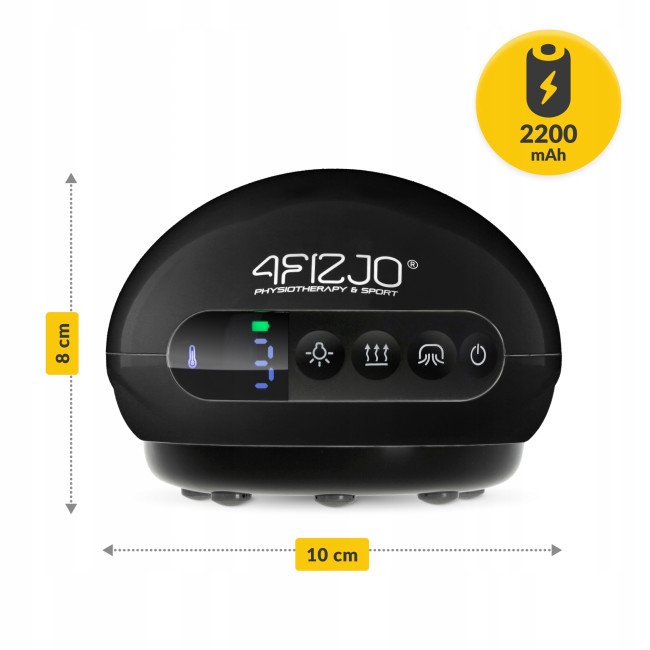 Масажна вакуумна банка 4FIZJO акумуляторна з ІЧ прогрівом Black (P-5907739318695)