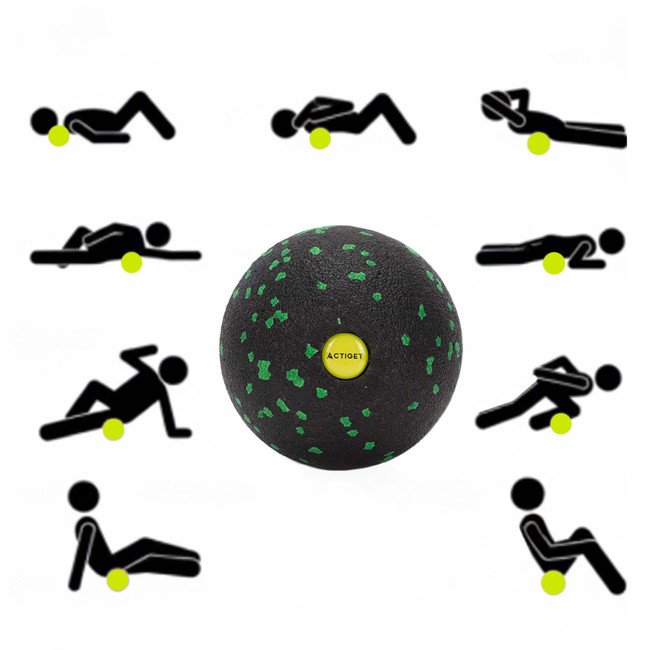 Масажний м'яч Actiget EPP 8 см ACT0096 Black/Green