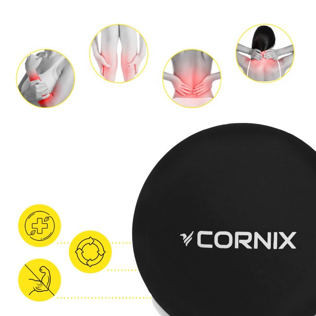 Масажний м'яч Cornix Lacrosse Ball 6.3 см XR-0118 Black