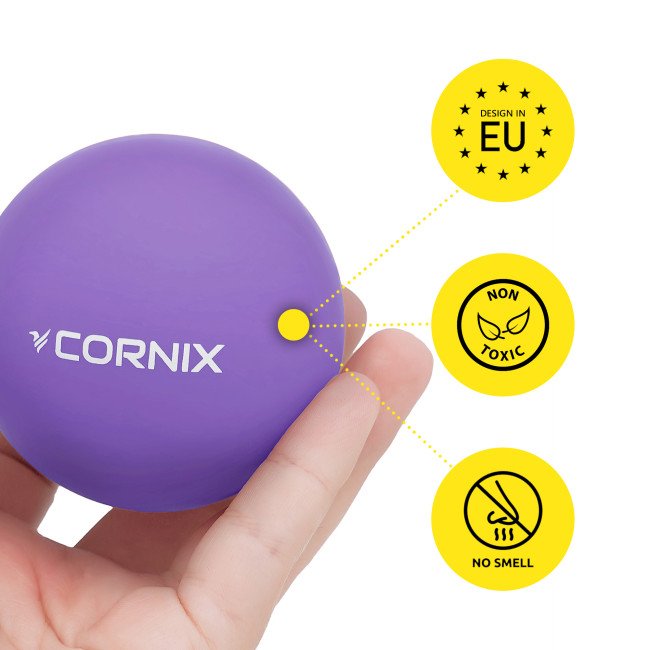 Масажний м'яч Cornix Lacrosse Ball 6.3 см XR-0119 Purple