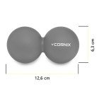 Масажний м'яч Cornix Lacrosse DuoBall 6.3 x 12.6 см XR-0115 Grey