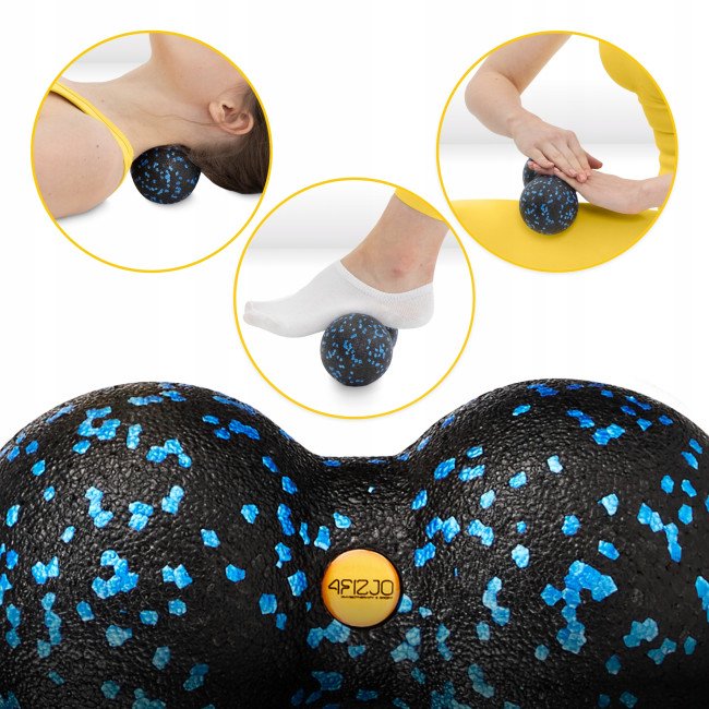 Масажний м'яч подвійний 4FIZJO EPP DuoBall 08 Black/Blue (P-5907222931318)