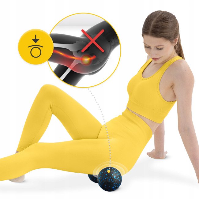 Масажний м'яч подвійний 4FIZJO EPP DuoBall 12 Black/Blue (P-5907222931349)