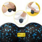 Масажний м'яч подвійний 4FIZJO EPP DuoBall 12 Black/Blue (P-5907222931349)