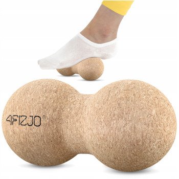 Масажний м'яч подвійний 4FIZJO Lacrosse DuoBall Cork 6.5 x 13.5 см (P-5907739319586)