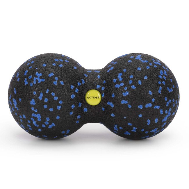 Масажний м'яч подвійний Actiget EPP 8 x 16 см ACT0097 Black/Blue