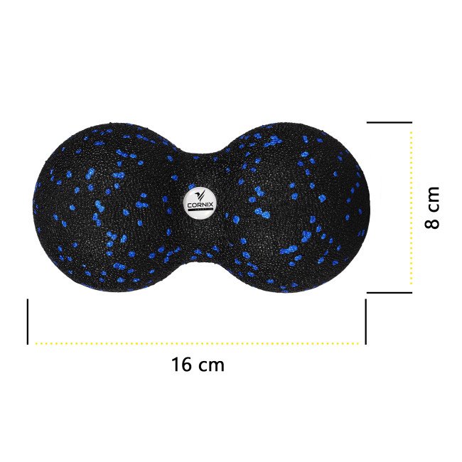 Масажний м'яч подвійний Cornix EPP DuoBall 8 x 16 см XR-0122