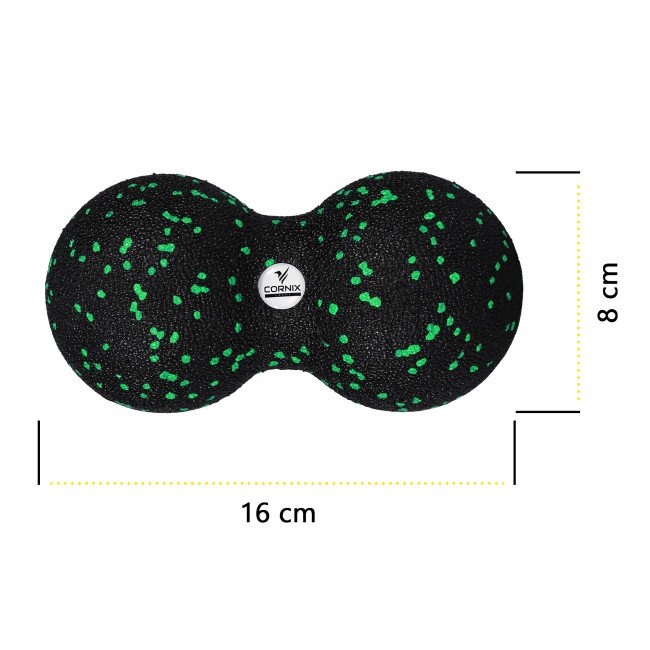 Масажний м'яч подвійний Cornix EPP DuoBall 8 x 16 см XR-0123