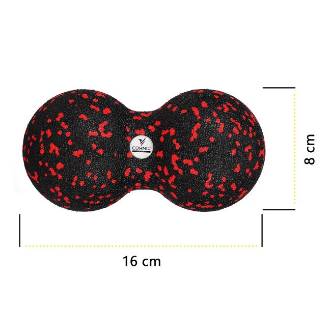 Масажний м'яч подвійний Cornix EPP DuoBall 8 x 16 см XR-0124