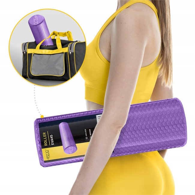 Масажний ролик 4FIZJO CARE+ EVA 45 x 15 см (валик, роллер) Purple (P-5907739314376)