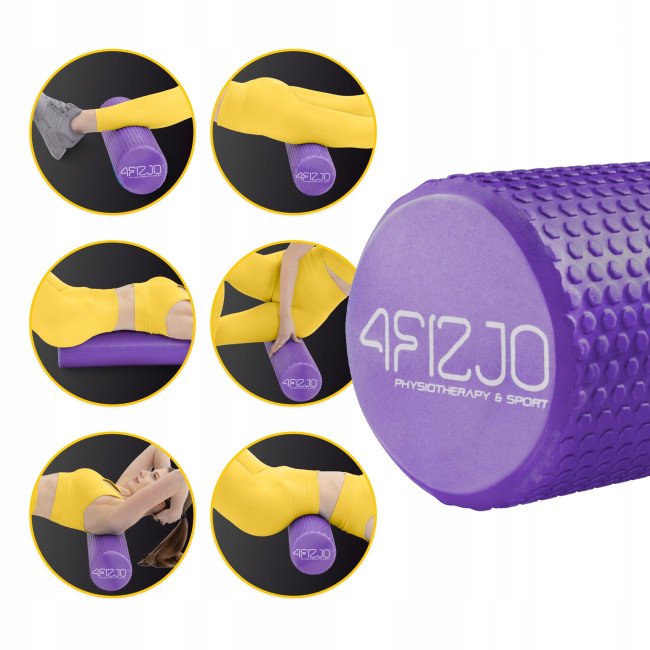 Масажний ролик 4FIZJO CARE+ EVA 60 x 15 см (валик, роллер) Purple (P-5907739314390)