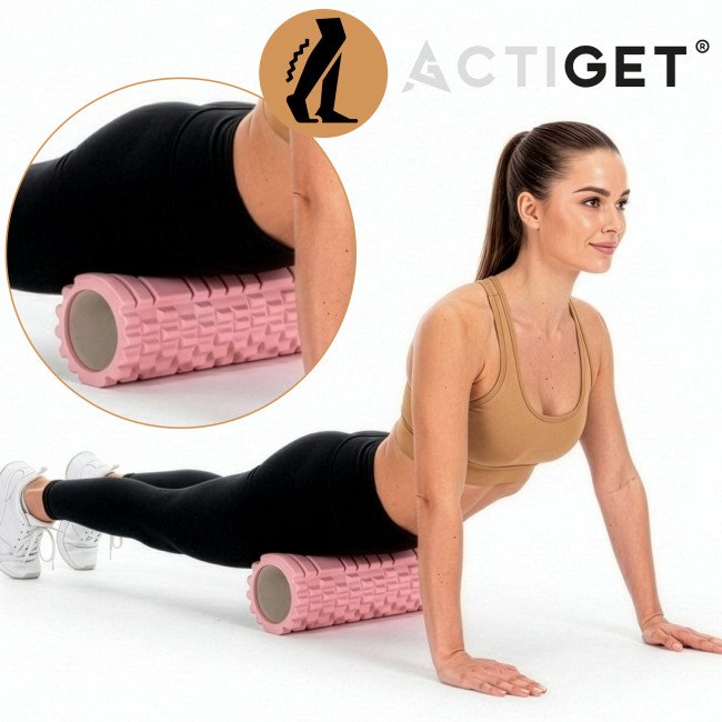 Масажний ролик Actiget EVA 33 x 13.5 см (валик, роллер) ACT0030 Light Pink