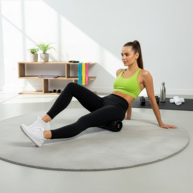 Масажний ролик Actiget EVA 33 x 13 см (валик, роллер) ACT0099 Black