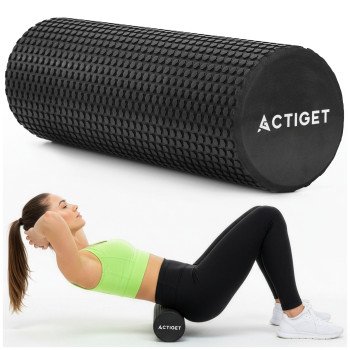 Масажний ролик Actiget PEVA 45 x 15 см (валик, роллер) ACT0102 Black
