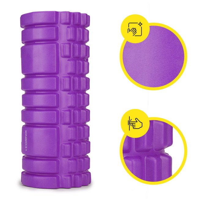 Масажний ролик Cornix EVA 33 x 14 см (валик, роллер) XR-0032 Violet