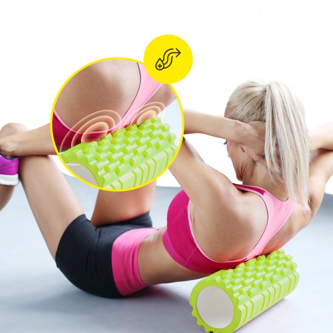 Масажний ролик Cornix EVA 33 x 14 см (валик, роллер) XR-0034 Green