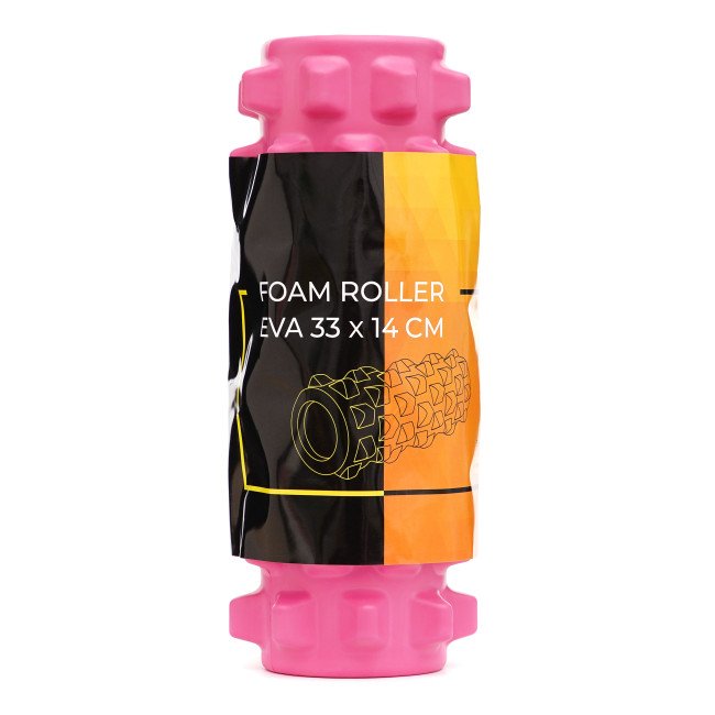 Масажний ролик Cornix EVA 33 x 14 см (валик, роллер) XR-0323 Pink