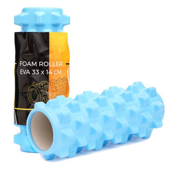 Масажний ролик Cornix EVA 33 x 14 см (валик, роллер) XR-0324 Sky Blue