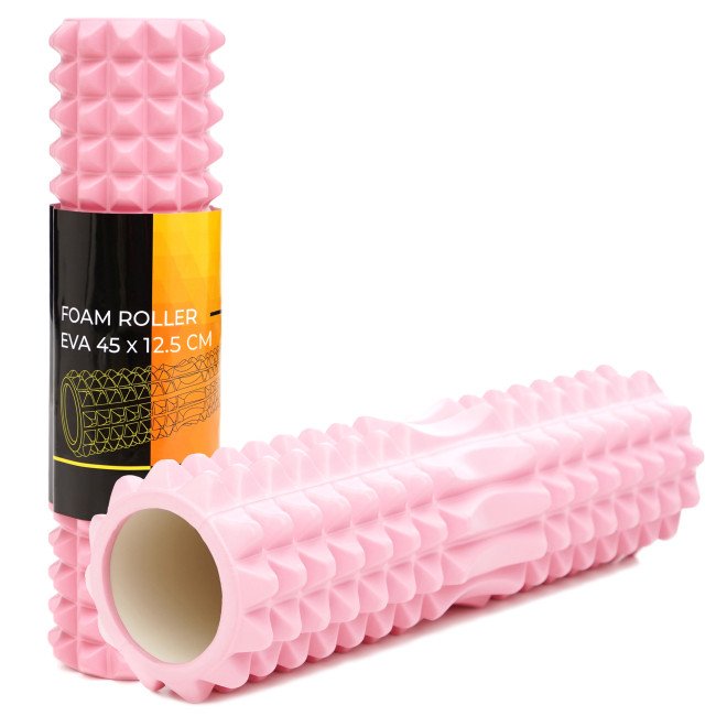 Масажний ролик Cornix EVA 45 x 12.5 см (валик, роллер) XR-0336 Light Pink