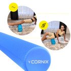 Масажний ролик Cornix EVA+ 90 x 15 см (валик, роллер) XR-0314 Navy Blue