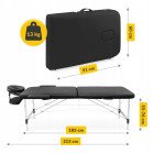 Масажний стіл складний 4FIZJO Massage Table Alu W60 Black (P-5907739318374)