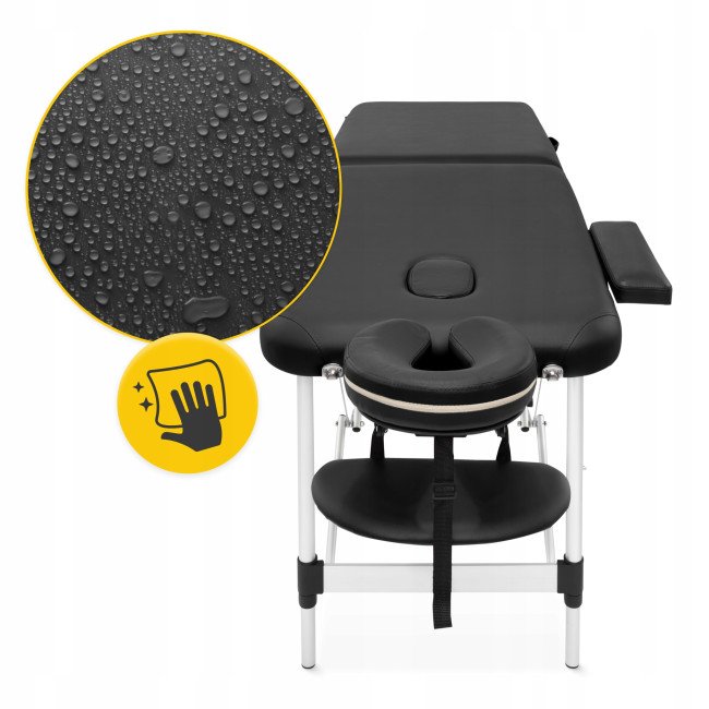 Масажний стіл складний 4FIZJO Massage Table Alu W60 Black (P-5907739318374)