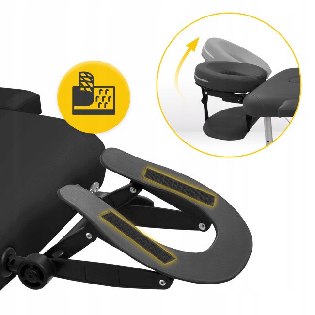 Масажний стіл складний 4FIZJO Massage Table Alu W60 Black (P-5907739318374)