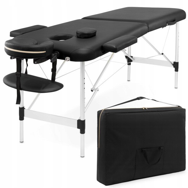 Масажний стіл складний 4FIZJO Massage Table Alu W60 Black (P-5907739318374)