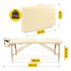 Масажний стіл складний 4FIZJO Massage Table Wood W60 Beige (P-5907739318350)