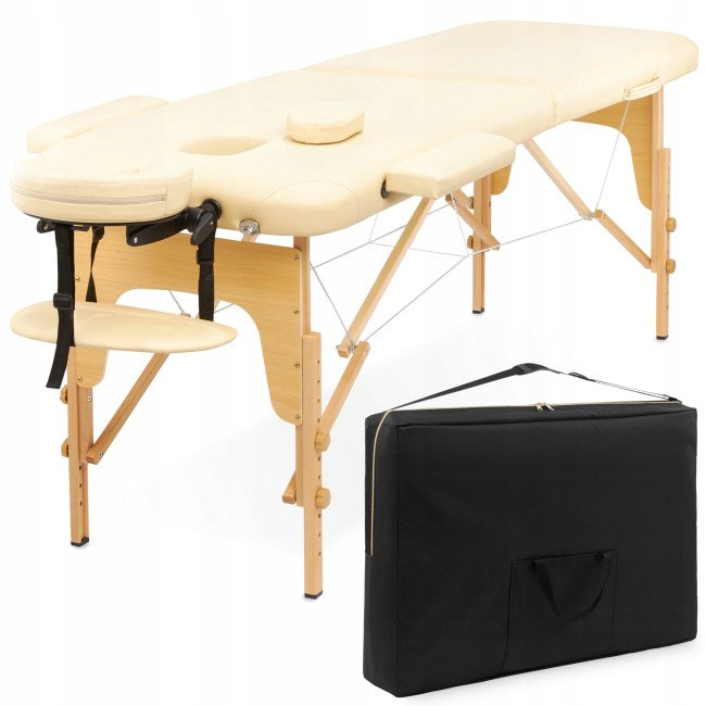 Масажний стіл складний 4FIZJO Massage Table Wood W60 Beige (P-5907739318350)
