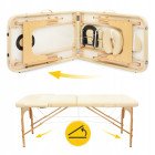 Масажний стіл складний 4FIZJO Massage Table Wood W60 Beige (P-5907739318350)