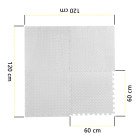 Мат-пазл (ластівчин хвіст) Cornix Mat Puzzle EVA 120 x 120 x 1 cм XR-0233 White
