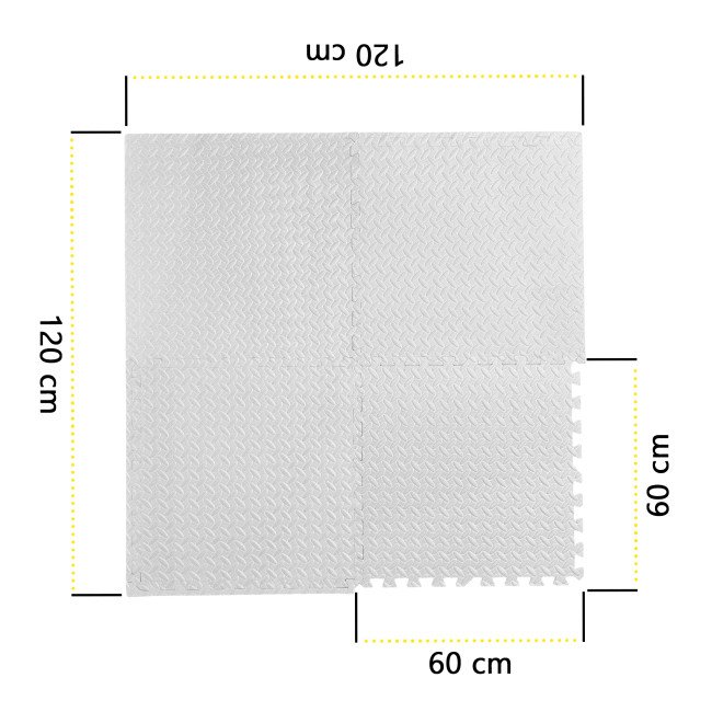 Мат-пазл (ластівчин хвіст) Cornix Mat Puzzle EVA 120 x 120 x 1 cм XR-0233 White