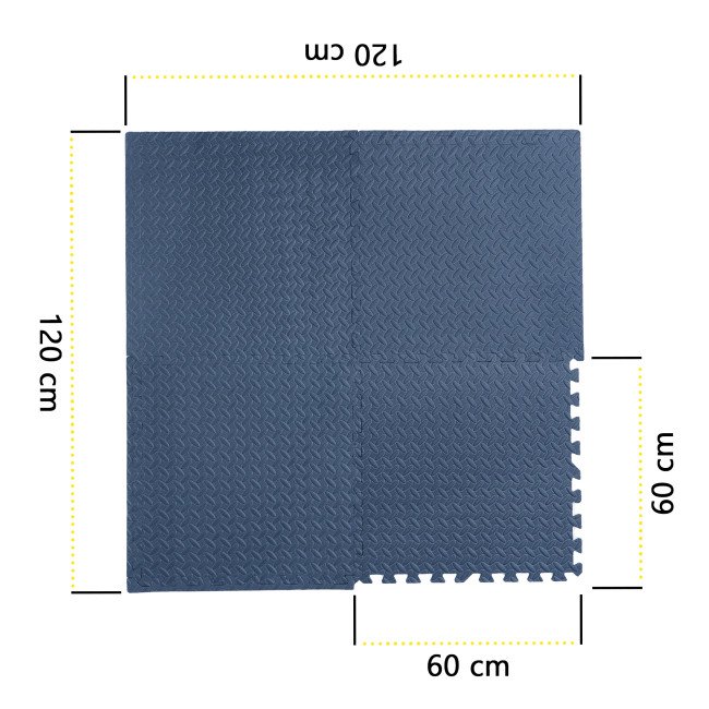 Мат-пазл (ластівчин хвіст) Cornix Mat Puzzle EVA 120 x 120 x 1 cм XR-0239 Navy Blue