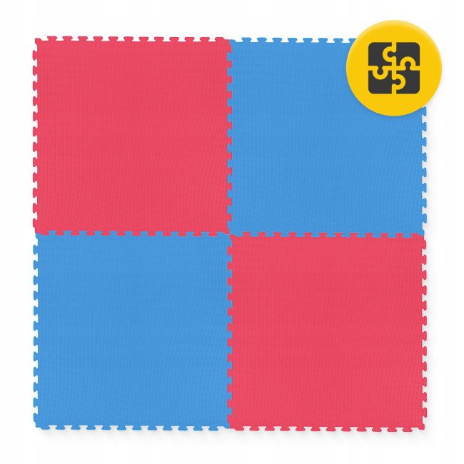 Мат-пазл (ласточкин хвіст) 4FIZJO Mat Puzzle EVA 100 x 100 x 2 cм Blue/Red (P-5907739310002)