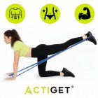 Набір стрічкових еспандерів для спорту та реабілітації Actiget Flat Band 200 х 15 cм 1-15 кг 5 шт ACT0106
